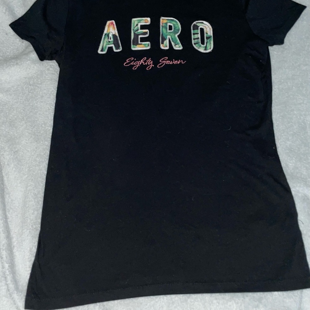 Aeropostale Classic Black Crew Neck Tee